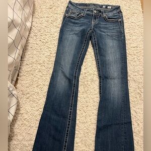 Miss me flared size 26 light blue gem pockets